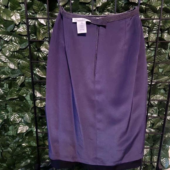 Oscar de la Renta black Silk women’s Set Skirt/Top Size 0. - Picture 7 of 7